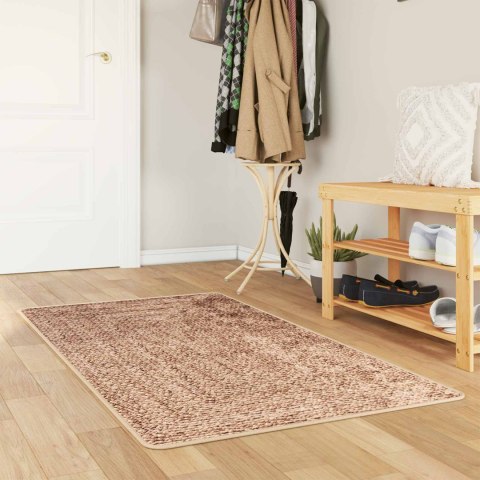 VidaXL Chodnik dywanowy MARSA Żółty 80 x 200 cm Poliester i PVC
