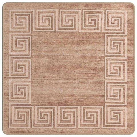 VidaXL Chodnik dywanowy MARSA Biały 100 x 100 cm Poliester i PVC