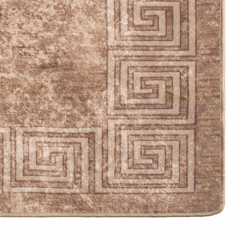 VidaXL Chodnik dywanowy MARSA Biały 100 x 100 cm Poliester i PVC