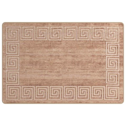 VidaXL Chodnik dywanowy MARSA Biały 100 x 150 cm Poliester i PVC