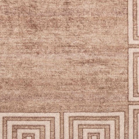 VidaXL Chodnik dywanowy MARSA Biały 100 x 250 cm Poliester i PVC