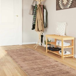 VidaXL Chodnik dywanowy MARSA Biały 100 x 300 cm Poliester i PVC
