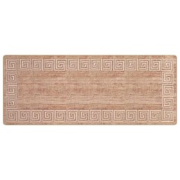 VidaXL Chodnik dywanowy MARSA Biały 100 x 450 cm Poliester i PVC
