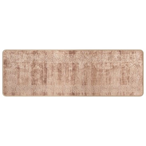 VidaXL Chodnik dywanowy MARSA Biały 50 x 150 cm Poliester i PVC