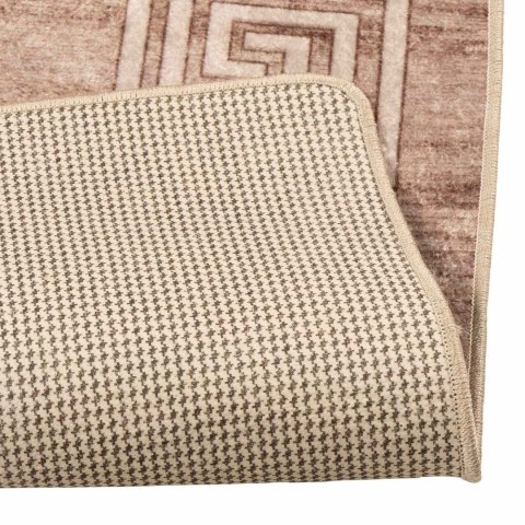 VidaXL Chodnik dywanowy MARSA Biały 50 x 150 cm Poliester i PVC