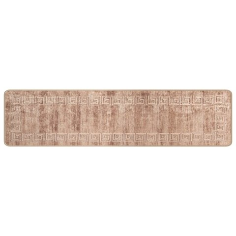 VidaXL Chodnik dywanowy MARSA Biały 50 x 200 cm Poliester i PVC
