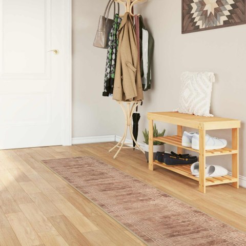 VidaXL Chodnik dywanowy MARSA Biały 50 x 250 cm Poliester i PVC