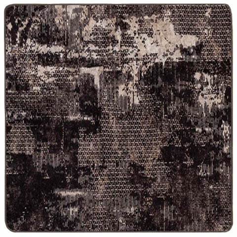 VidaXL Chodnik dywanowy MARSA Czarny 100 x 100 cm Poliester i PVC