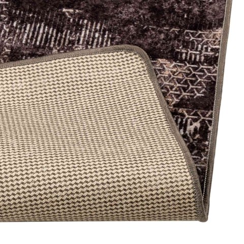 VidaXL Chodnik dywanowy MARSA Czarny 100 x 100 cm Poliester i PVC