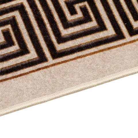 VidaXL Chodnik dywanowy MARSA Czarny 100 x 200 cm Poliester i PVC