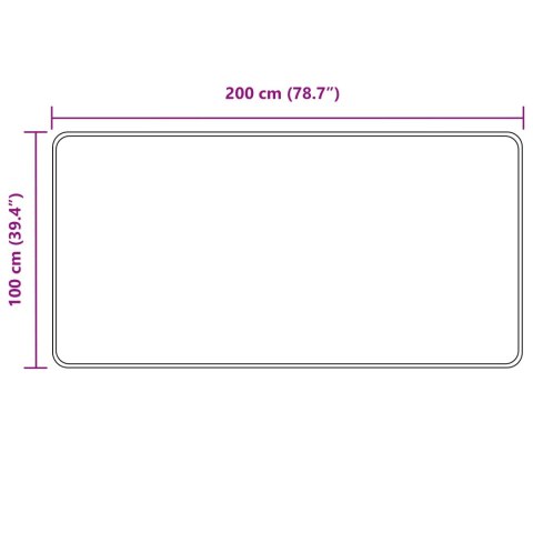 VidaXL Chodnik dywanowy MARSA Czarny 100 x 200 cm Poliester i PVC