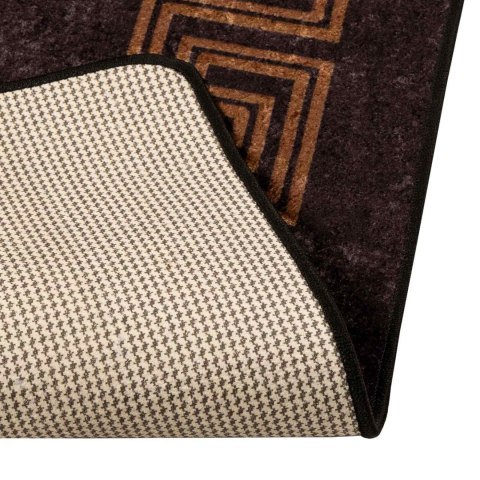 VidaXL Chodnik dywanowy MARSA Czarny 100 x 300 cm Poliester i PVC