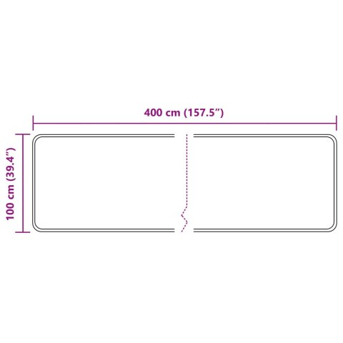VidaXL Chodnik dywanowy MARSA Czarny 100 x 400 cm Poliester i PVC