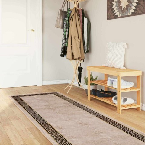 VidaXL Chodnik dywanowy MARSA Czarny 100 x 450 cm Poliester i PVC