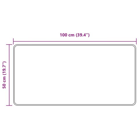 VidaXL Chodnik dywanowy MARSA Czarny 50 x 100 cm Poliester i PVC