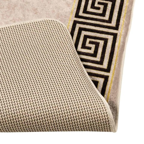 VidaXL Chodnik dywanowy MARSA Czarny 50 x 200 cm Poliester i PVC
