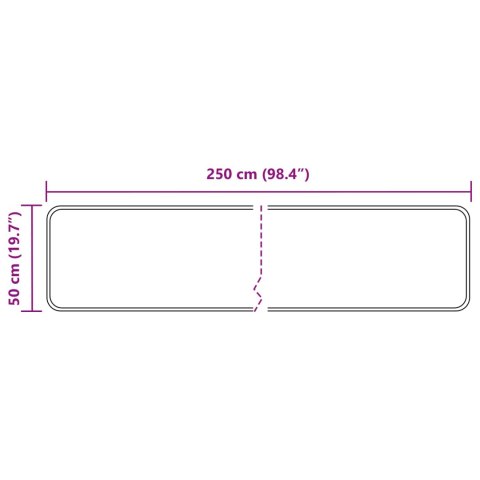 VidaXL Chodnik dywanowy MARSA Czarny 50 x 250 cm Poliester i PVC