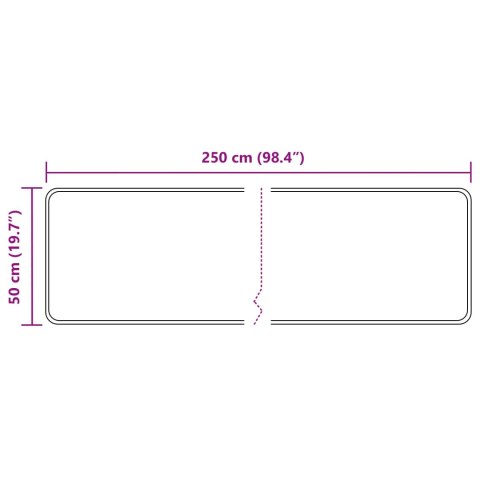 VidaXL Chodnik dywanowy MARSA Czarny 50 x 250 cm Poliester i PVC