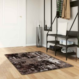 VidaXL Chodnik dywanowy MARSA Czarny 80 x 100 cm Poliester i PVC