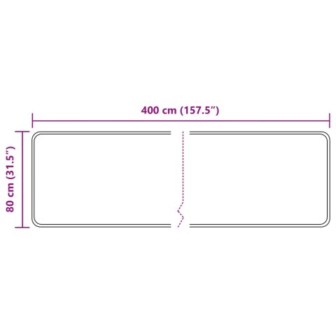 VidaXL Chodnik dywanowy MARSA Czarny 80 x 400 cm Poliester i PVC