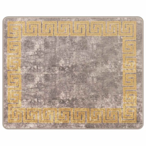 VidaXL Chodnik dywanowy MARSA Szary 80 x 100 cm Poliester i PVC