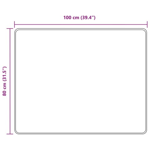 VidaXL Chodnik dywanowy MARSA Szary 80 x 100 cm Poliester i PVC