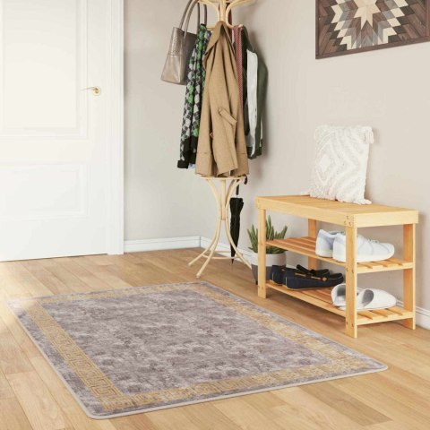 VidaXL Chodnik dywanowy MARSA Szary 80 x 200 cm Poliester i PVC