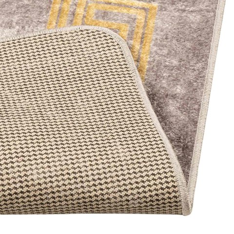 VidaXL Chodnik dywanowy MARSA Szary 80 x 200 cm Poliester i PVC