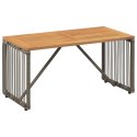 VidaXL Stół na Zewnątrz Szary i brązowy 80 x 40 x 40 cm polirattan