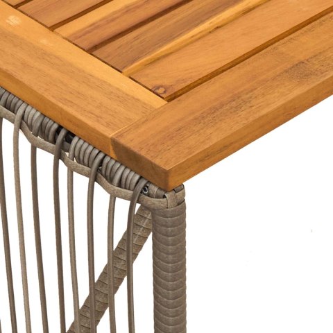 VidaXL Stół na Zewnątrz Szary i brązowy 80 x 40 x 40 cm polirattan