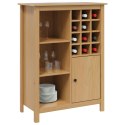 VidaXL Szafka na wino HILL Miodowy brąz 79.5 x 40 x 107.5 cm