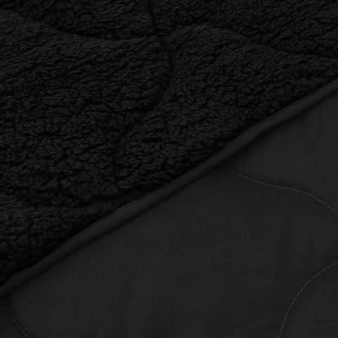 VidaXL Letni Kołdra Czarny 155 x 220 cm Mikrofibra i Fleece Teddy