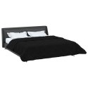 VidaXL Letni Kołdra Czarny 200 x 200 cm Mikrofibra i Fleece Teddy