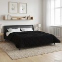 VidaXL Letni Kołdra Czarny 200 x 200 cm Mikrofibra i Fleece Teddy