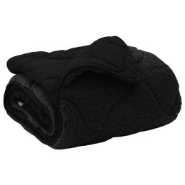 VidaXL Letni Kołdra Czarny 220 x 240 cm Mikrofibra i Fleece Teddy