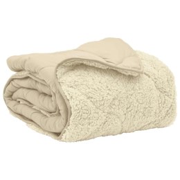 VidaXL Zimowa Kołdra Kremowy 135 x 200 cm Mikrofibra i Fleece Teddy