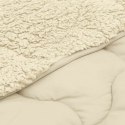VidaXL Zimowa Kołdra Kremowy 135 x 200 cm Mikrofibra i Fleece Teddy
