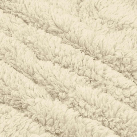 VidaXL Zimowa Kołdra Kremowy 200 x 220 cm Mikrofibra i Fleece Teddy