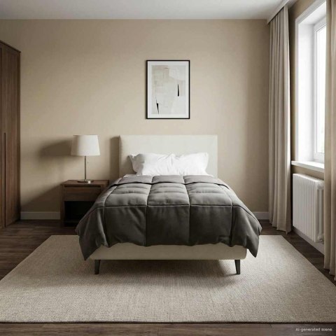 VidaXL Zimowa Kołdra Kwiłtowany Jasnoszary 140 x 220 cm Mikrofibra