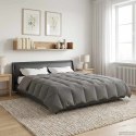 VidaXL Zimowa Kołdra Kwiłtowany Jasnoszary 200 x 200 cm Mikrofibra