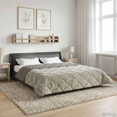 VidaXL Zimowa Kołdra Kwiłtowany Jasnoszary 200 x 200 cm