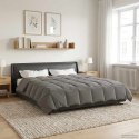 VidaXL Zimowa Kołdra Kwiłtowany Jasnoszary 240 x 260 cm Mikrofibra