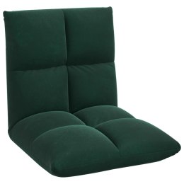 VidaXL Krzesło na podłogę Ciemna zieleń 50 x 61 x 57 cm Aksamit