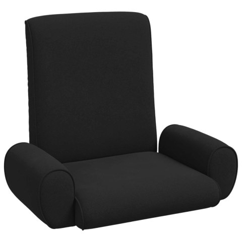 VidaXL Krzesło na podłogę Czarny 68 x 51 x 56 cm Strukturalny aksamit