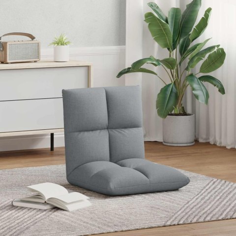 VidaXL Krzesło na podłogę Jasnoszary 50 x 61 x 57 cm tkanina