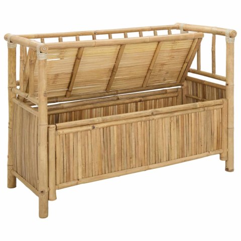 VidaXL Ławka do ogrodu i przechowywania Naturalny 110 x 47 x 80 cm