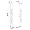 VidaXL Łuk Ogrodowy Naturalny 110 x 40 x 205 cm Bambus
