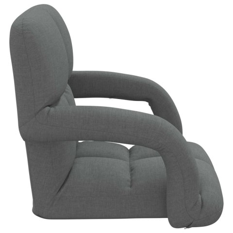 VidaXL Regulowany fotel na podłogę ciemnoszary 58 x 62 x 58 cm tkanina