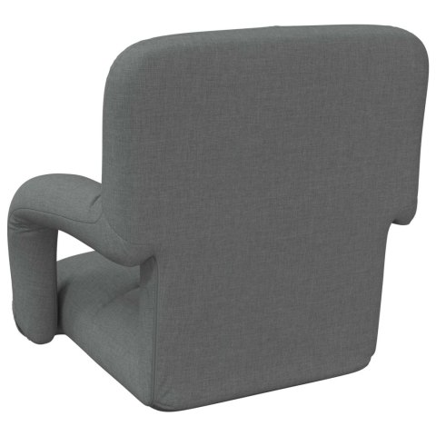VidaXL Regulowany fotel na podłogę ciemnoszary 58 x 62 x 58 cm tkanina