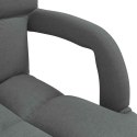 VidaXL Regulowany fotel na podłogę ciemnoszary 58 x 62 x 58 cm tkanina